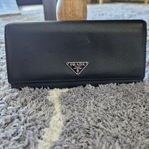 Prada Black Saffiano Leather Wallet